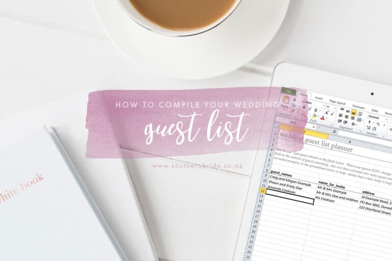 Compiling your wedding guest list