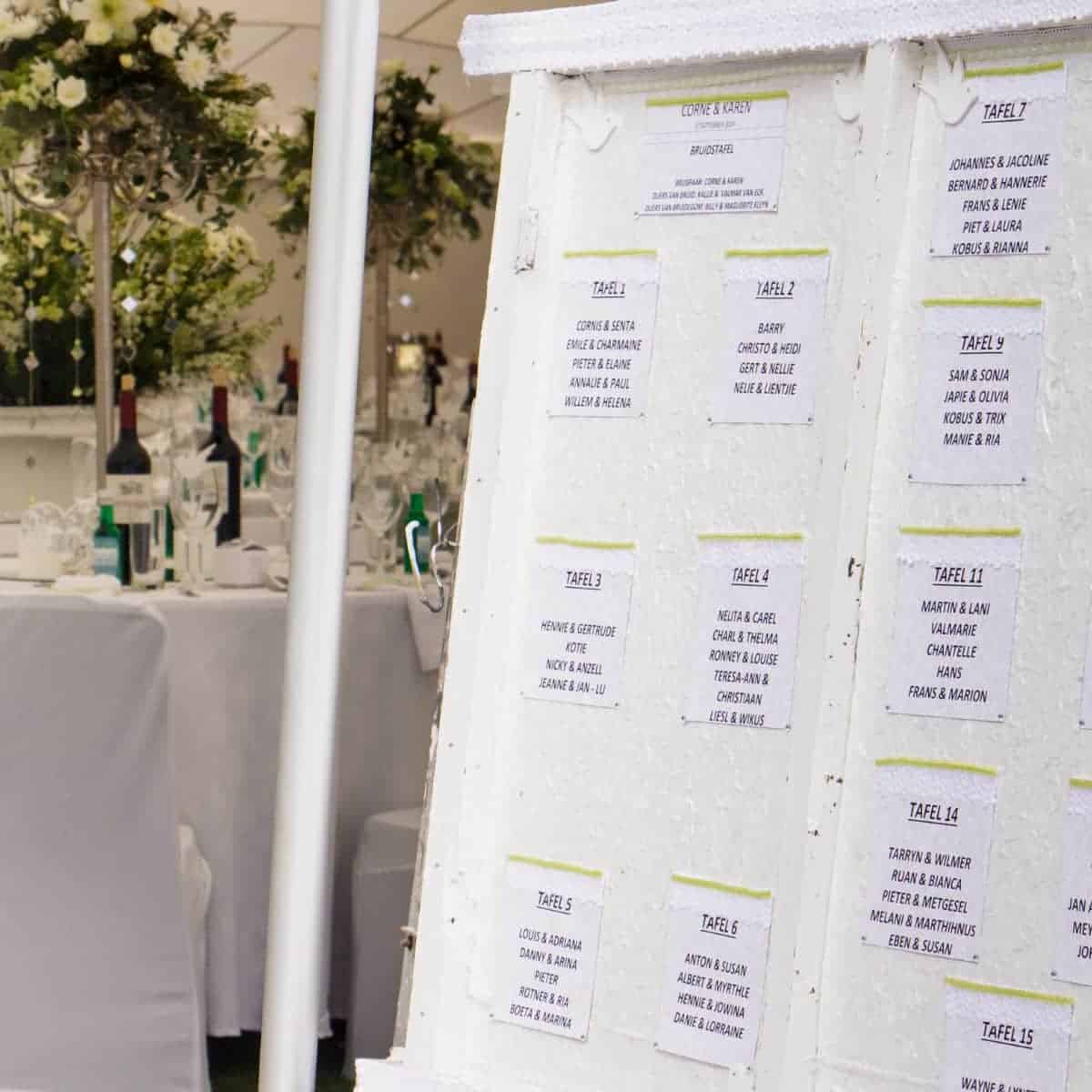 seating chart for wedding.