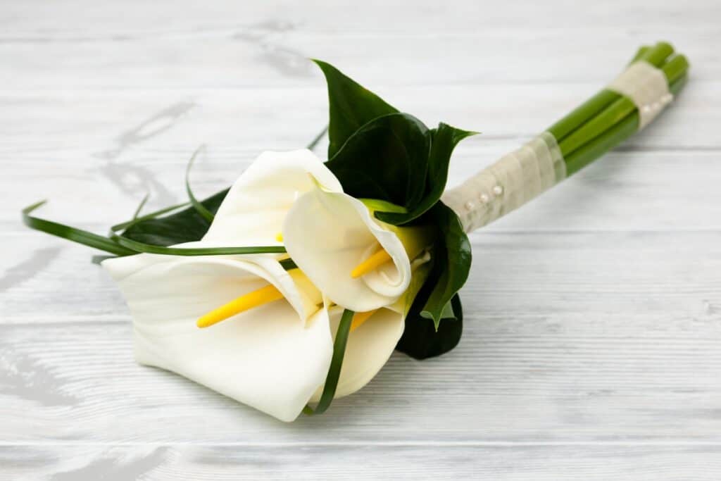 White Lily wedding bouquet 